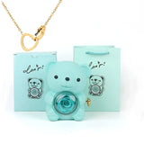 Urso Rotativo com Colar Dois Corações
