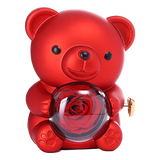 Urso Rotativo com Colar Dois Corações